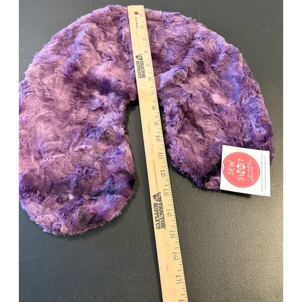 Sew Sweet Minky Designs Neck Travel Pillow Cover Purple Plush Luxury Cozy NEW